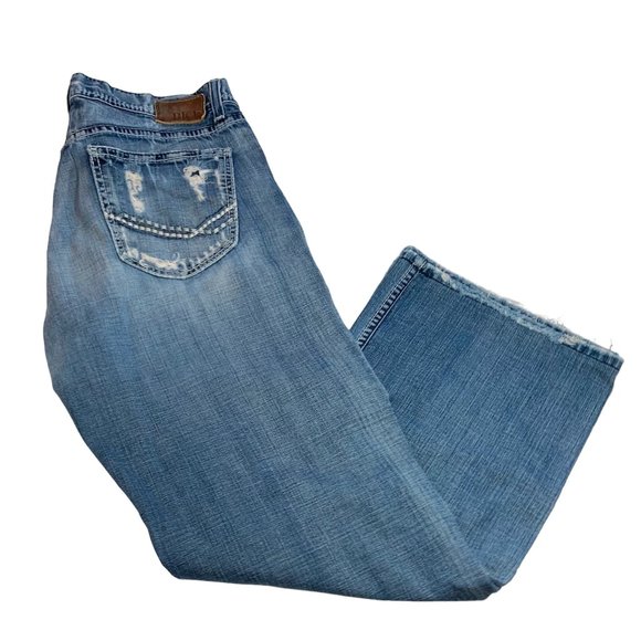 Buckle BKE Denim Jeans Tyler Straight Measures 34x29 Distressed - Picture 1 of 8